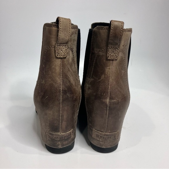 Sorel Lea Wedge Booties leather size 10 - Picture 5 of 10